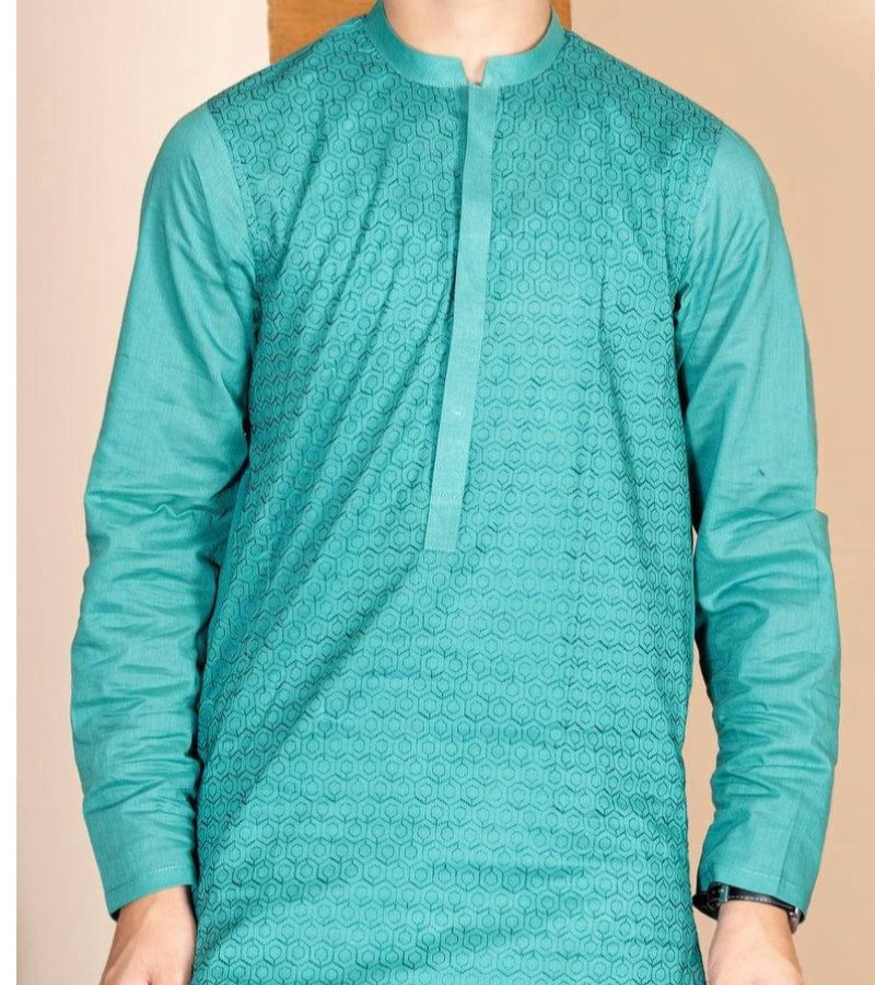 Boys Cotton Embroidered Kurta