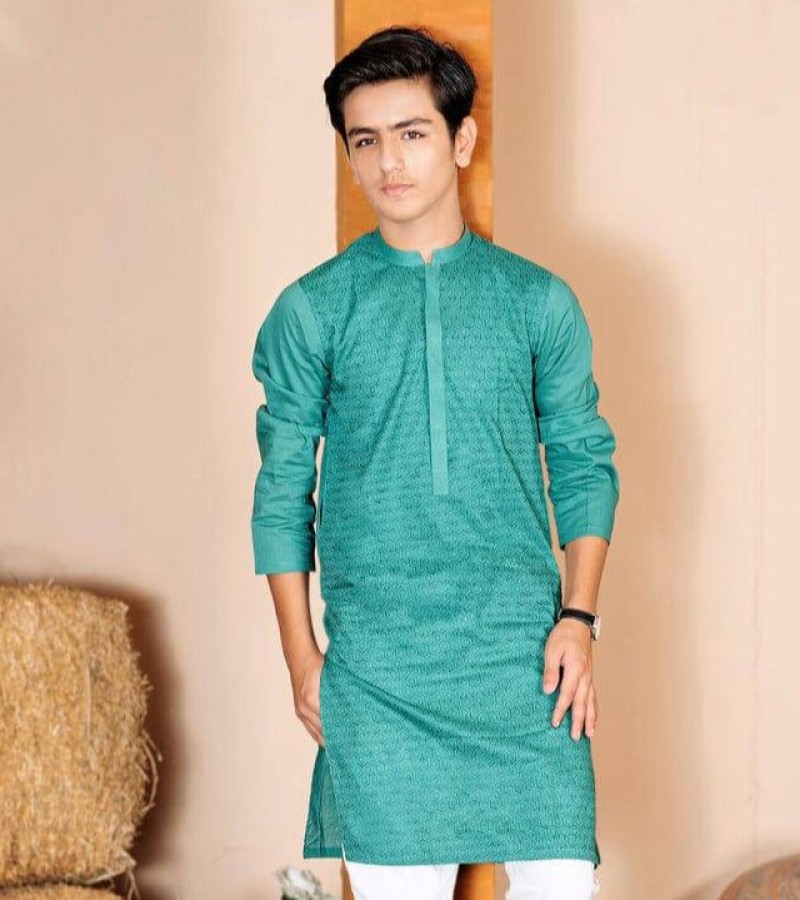 Boys Cotton Embroidered Kurta